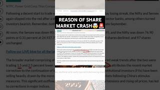 Share Market Kyu Gir Raha Hai 😱🚨  Share Market News  Stock Market News shorts sharemarket [upl. by Balbinder]