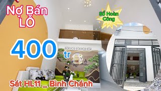 Đỗ Nợ Bán Lỗ 400tr Căn Nhà Cấp 4 Gác Lửng sổ đã Hoàn Công hẻm ôtô gần chợ  nhà bình chánh giá rẻ [upl. by Amorita861]