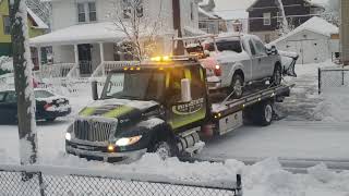 Interstate Towing Inc 2020 International MV607 Extended Cab Rollback Tow Truck 498 [upl. by Enelak323]