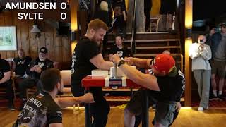 BERSERKER ARMWRESTLING  Arne AMUNDSEN VS Ole Johannes SYLTE  Rightarm Supermatch best of 5 [upl. by Hernando]