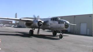 B25 Mitchell Engine Startup amp Taxi [upl. by Spanos]