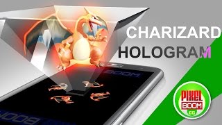 POKEMON GO CHARIZARD Screen UP  Pyramid Hologram Technology  PixelBoomCG [upl. by Erreipnaej423]