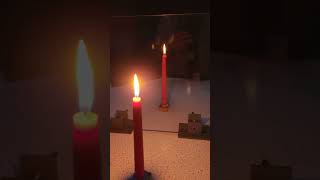 Peppers Ghost 2  Christmas Candle Virtual and Real Images shorts [upl. by Elleral]