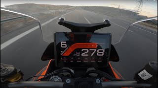 2022 KTM 1290 Super Duke GT Top Speed [upl. by Lednar]