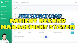 Patient Record Management System using PHP MySQL  Free Source Code Download [upl. by Devina472]