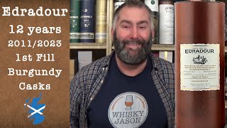 Edradour 12 years old 20112023 1st Fill Burgundy Cask Single Malt Scotch Review by WhiskyJason [upl. by Flosser]