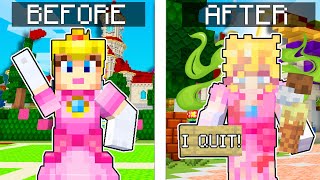 Princess Peach QUITS 🤢😱Minecraft Super Mario 298 [upl. by Airahcaz]