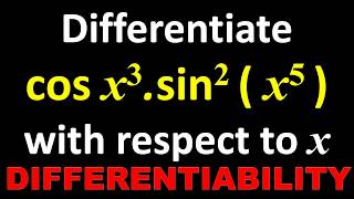 4 Find Derivative of cos x3  sin2  x5  wrt x by Product Rule [upl. by Rosmarin]