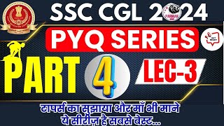 GK FOR SSC CGL 2024  PYQ SERIES PART 4  LEC3  PARMAR SSC [upl. by Esya]