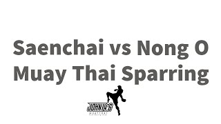 Saenchai vs Nong O Muay Thai Sparring 😂 [upl. by Ozner]