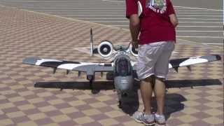 A10 Skymaster with 2 x 14kg IQHAMMER turbines  maiden flight 1st march 2013 [upl. by Aronel]