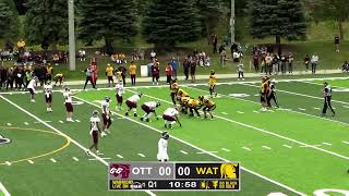 September 7 2024  USports Football  Ottawa GeeGees  Waterloo Warriors [upl. by Eppilihp]