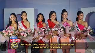 MISS WORLD PHILIPPINES 2024 ANNOUNCEMENT OF TOP 6 FINALISTS DURING BEAUTY RUNWAY SHOW [upl. by Joelle]