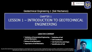 Geotechnical Engg 1 Soil Mechanics  Introduction to Geotechnical Engineering [upl. by Aytak]