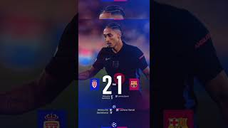 Monaco Vs Barcelona 2  1 match highlights [upl. by Eornom]