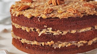 German Chocolate Cake Recipe Demonstration  Joyofbakingcom [upl. by Robinett887]