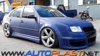 • AutoPlast BodyWorX • Jetta MK4  BodyKit  Suspensión Neumática  Forrado completo 3M [upl. by Wilkey923]