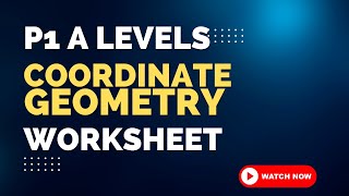 P1 A LEVELS 9709 COORDINATE GEOMETRY WORKSHEET PART 2 [upl. by Keen]