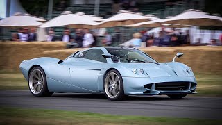 8 Million Pagani Huayra Codalunga makes debut at Goodwood Festival Of Speed 2022 [upl. by Harbed]