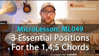 3 Essential Positions for playing a 1 4 5 chord progression Guitar Lesson ML049 [upl. by Columbyne215]