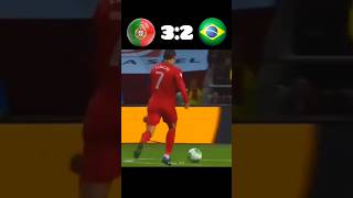 Ronaldo hattrick 🤯🔥 l Brazil VS Portugal imaginary WC2026 Final Highlightsfootball youtubeshorts [upl. by Amein155]