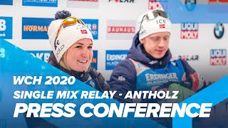 Antholz 2020 Single Mix Relay Press Conference [upl. by Azarria471]