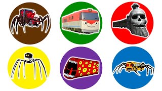 Spin Wheel Choo Choo Charles Kereta Titipo Kereta Hantu House Head Train Eater Bus Eater [upl. by Cnahc511]