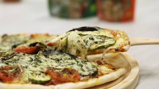 Receta de pizza de vegetales grillados  Alicante Sabores Naturales [upl. by Akinnej]