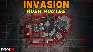 Modern Warfare 3 BEST Search and Destroy Rush Routes on INVASION MW3 SnD Tips [upl. by Ahsal]