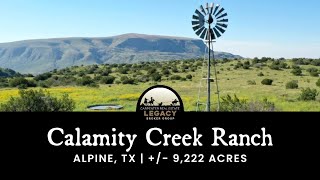 Calamity Creek Ranch   9222 Acres  48309 State Hwy 118 Alpine TX [upl. by Assilrac]