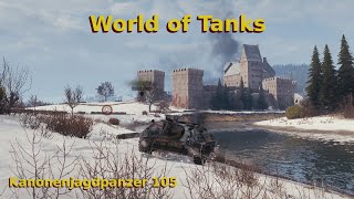 World of Tanks 🇩🇪  Kanonenjagdpanzer 105 supports in attacking opponents and fails at Erlenberg [upl. by Dyun]