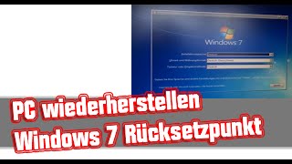 PC wiederherstellen Windows 7 Wiederherstellungspunkt setzen [upl. by Yelnik768]