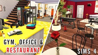 Sims 4 Tartosa Gym Office amp French Restaurant Speed Build  Part 2 [upl. by Allveta772]