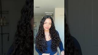 Curly hair after diffusing🤍 curlyhair curlyhairroutine curlyhairtips curlyhairproduct diffuser [upl. by Eniarol]