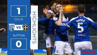 HIGHLIGHTS  Gillingham 1 Sutton United 0 [upl. by Neeroc]