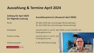 Mehr Geld im April 2024 Wann wichtige Sozialleistungen im April 2024 gezahlt werden müssen [upl. by Micaela]