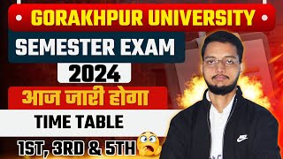 आज जारी होगा DDU Semester Exam 2024 Time Table 1st 3rd amp 5th Semester  Ba Bcom Bsc LLB BALLB [upl. by Akemat]