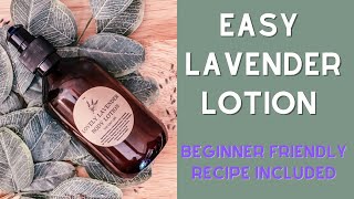 Easy Handmade Lavender Body Lotion Full Recipe Included TheOilyLife [upl. by Mabelle]