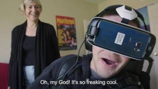 Virtual reality opens new worlds to a man with cerebral palsy [upl. by Nileuqaj]