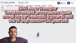 2014 Jeep Wrangler Traction control light comes on goes in and out of limp mode PCM gets hot [upl. by Hadihahs]