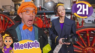 Exploring Fire Trucks and Gear Blippi amp Meekah Visit NYC Fire Station  2 HR OF MEEKAH [upl. by Silvana]