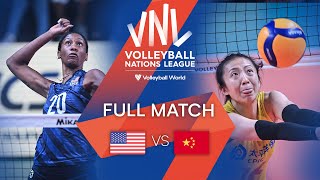 🇺🇸 USA vs 🇨🇳 CHN  Full Match  Preliminary Phase  Womens VNL 2022 [upl. by Rawden]