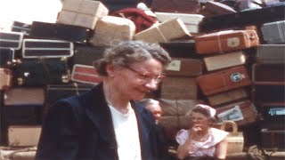 MS Saturnia at Dock 1955 West Side Piers NYC  Wall of Luggage [upl. by Husain16]