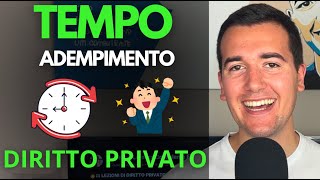 IL TEMPO DELL ADEMPIMENTO ⏳  Diritto Privato in 3 minuti [upl. by Edyaj381]