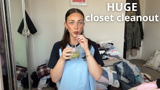 EXTREME closet cleanout 2024 declutter  organise my entire closet [upl. by Rodavlas]