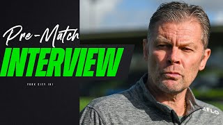 PreMatch Interview  Cotterill ahead of York City at home [upl. by Andrus]