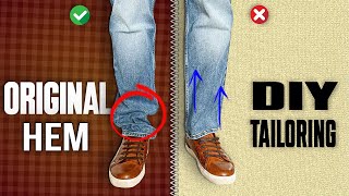 Shorten Your Jeans EXACTLY Like The PROS In 2 Minutes [upl. by Salohcim260]