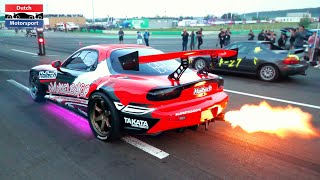 JDM Cars Drag Racing  1500HP Skyline GTR 1100HP Lancer Evo 3Rotor Turbo RX7 Supra [upl. by Enileve]