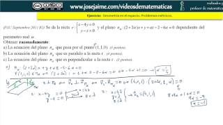 Geometía espacio 2 bat ccnn2 26 PAU septiembre 11B2 José Jaime Mas [upl. by Rolfston833]