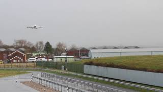 Final landing of last BA Boeing 747 400 at St Athan BOAC 747 [upl. by Arvid]